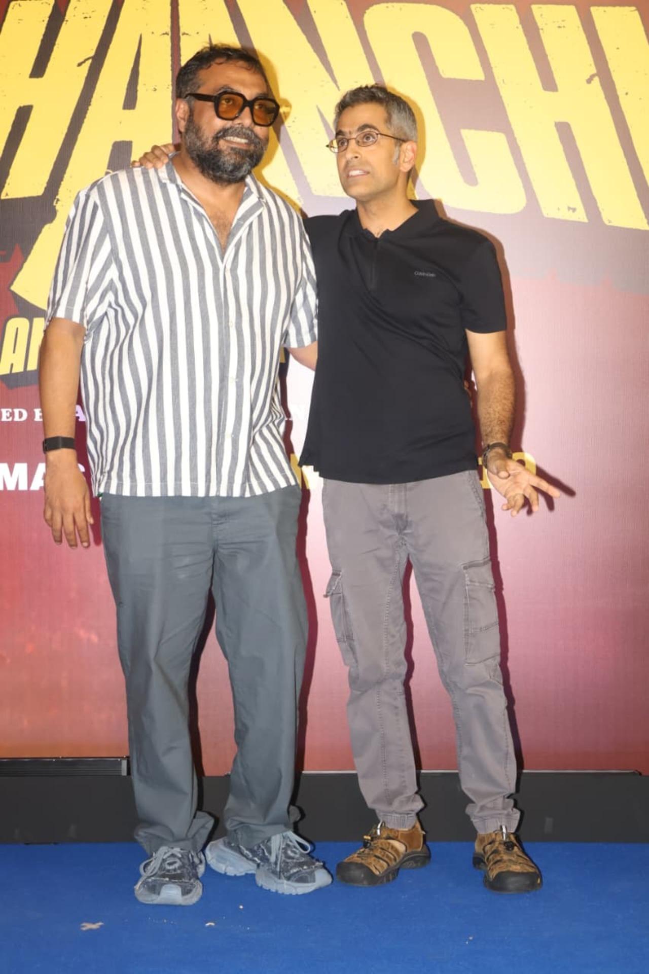 Director Anurag Kashyap also arrived at the screening and greeted everyone warmly. He wore a blue and white striped shirt with blue denim.